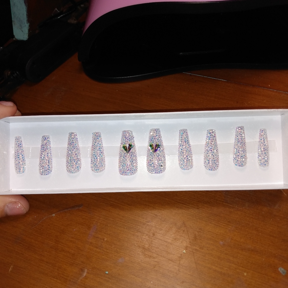 Full bling press on nails